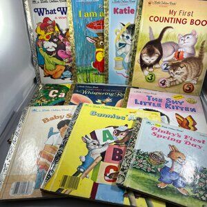 Vintage Little Golden Books Lot Of 10 Classic Stories Childrens Picture Books